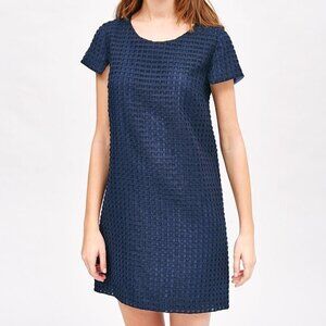 EUC Cop. Copine KUKI Navy Short Sleeve Shift Dress Size 38/US Medium